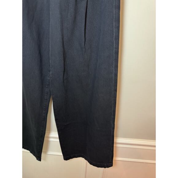 Agolde Ellis Wide Leg Denim Trouser - Crushed Black Sz 25 $268 - Picture 11 of 16